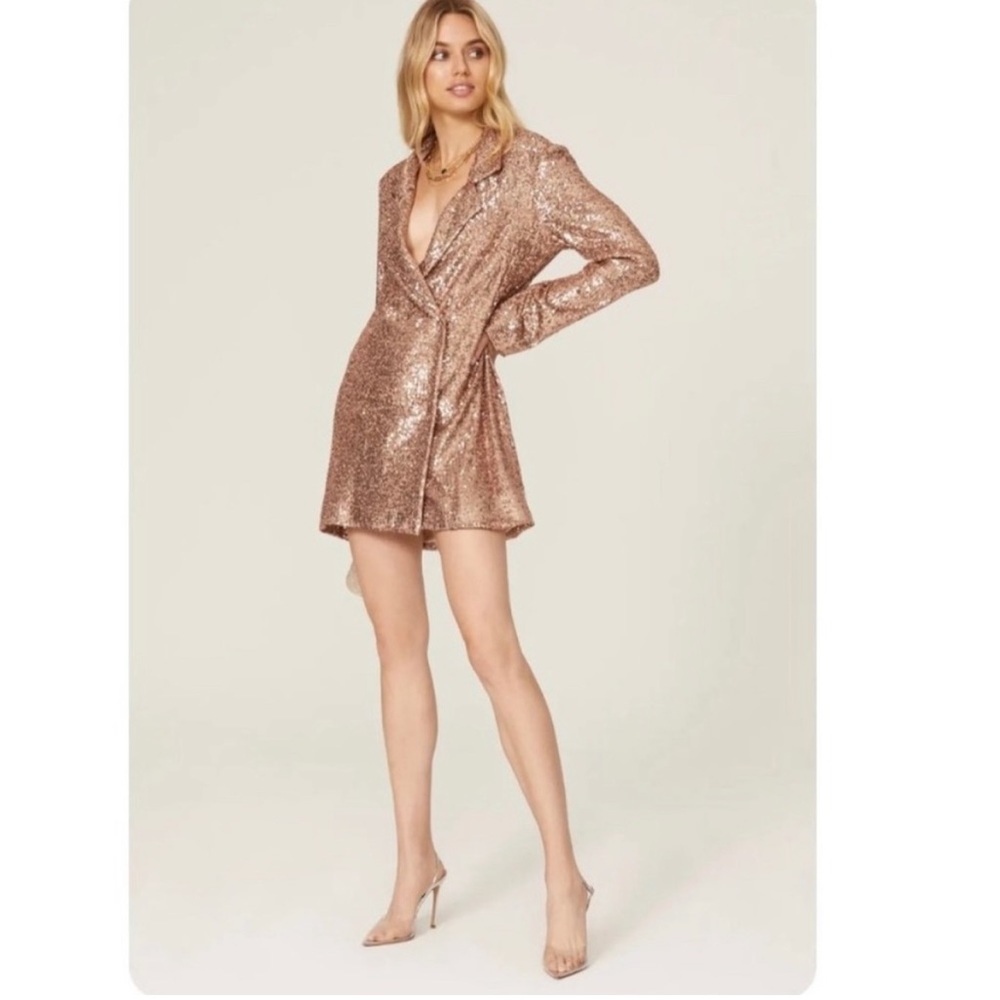 Show me your MUMU  gold sequin mini dress